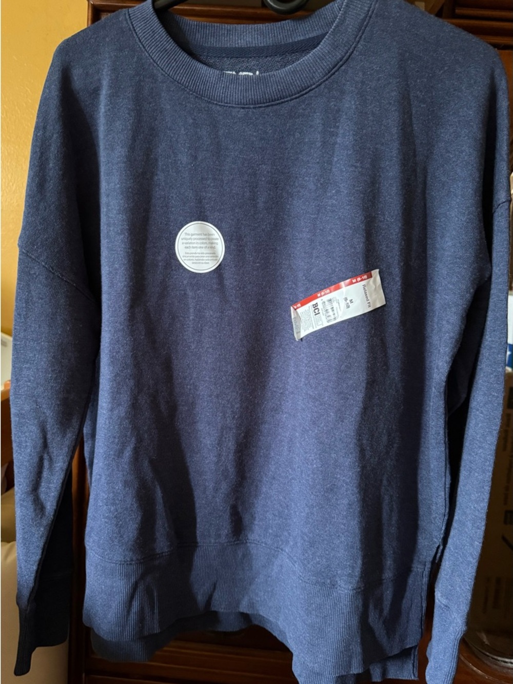 Time and Tru Women's Navy Crewneck Sweater